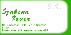 szabina kover business card